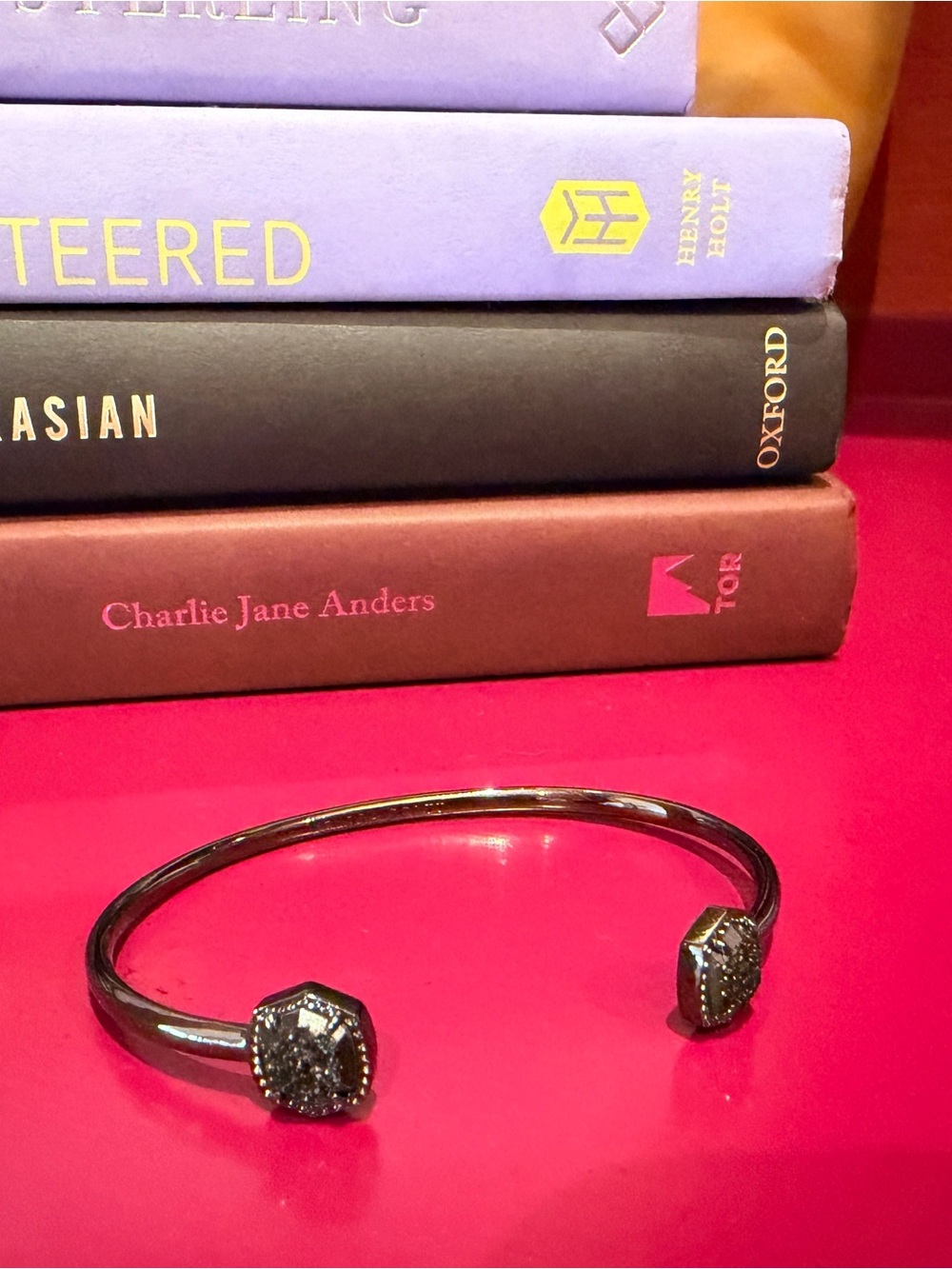 Kendra Scott Black Crystal-Accent Open Cuff Bracelet -